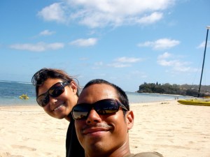 Gerger Beach with Nusa Dua Temple in back